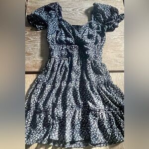 Trixxi Black and White Patterned Mini Dress
